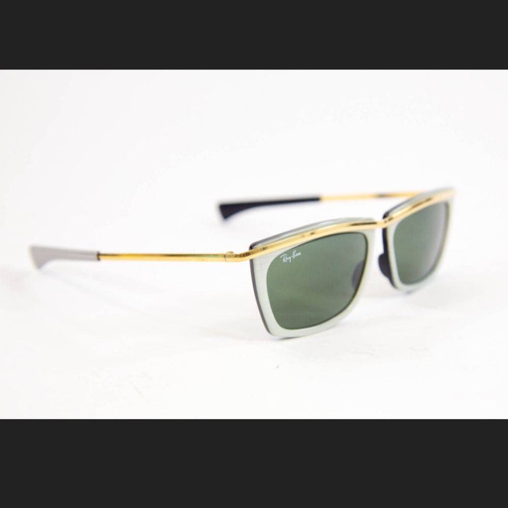 Vintage Ray Ban 1980s Sunglasses - Pearlized White & Gold Frame